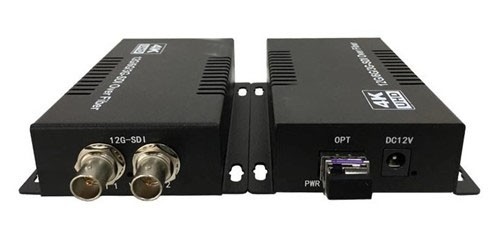12G-SDI fiber optic transmitter and receiver